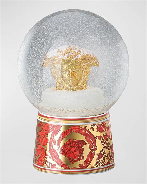 Versace Medusa Garland Red Snow Globe .